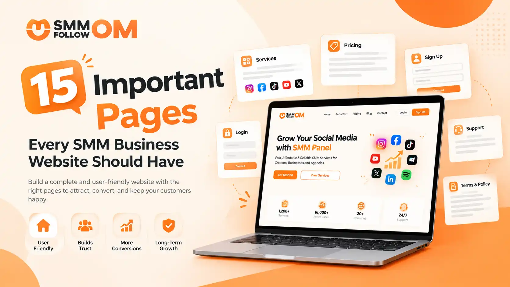 15 Important Pages Every SMM Business Website Should Have